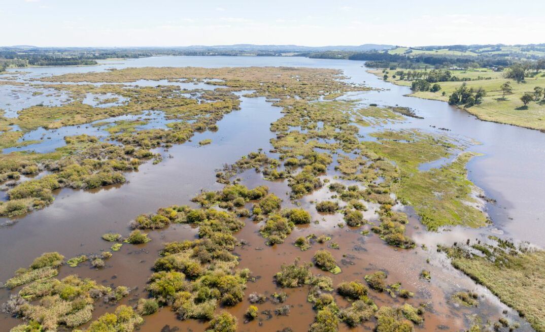 Aerial photo over Wingecarribee Swamp