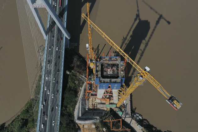 CHINA-ZHEJIANG-ZHOUSHAN-TAOYAOMEN-BRIDGE-MAIN TOWER-CLOSE (CN)