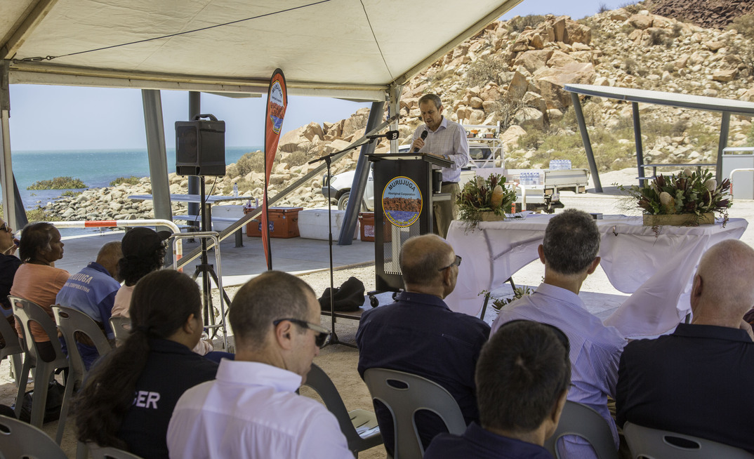 Premier Cook at the signing at Hearsons Cove