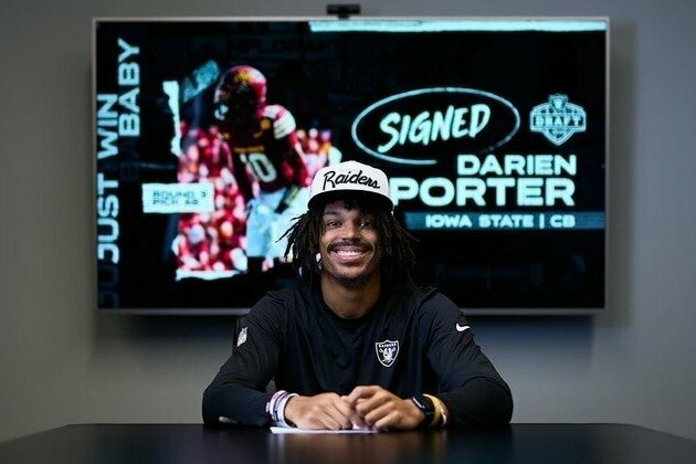 Raiders sign third-round pick CB Darien Porter