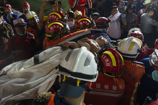 MYANMAR-MANDALAY-EARTHQUAKE-CHINA-RESCUERS