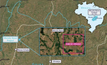 Mapa com localização do projeto Mundo Novo Summit Minerals Terras raras nióbio