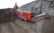 The Terex Finlay I-140 in a quarrying application.