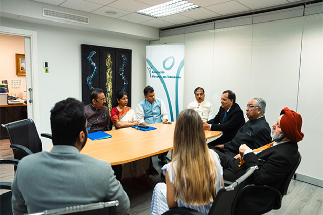 Spain: Kanimozhi-led all-party delegation meets with the Association of Victims of Terrorism
