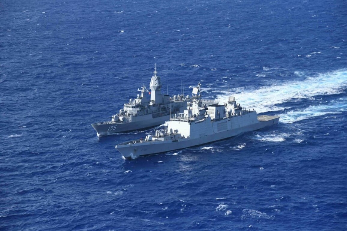 INS Sahyadri participates in bilateral exercise AUSINDEX 2025 alongside HMAS Ballarat of Royal Australian Navy in Northern Pacific