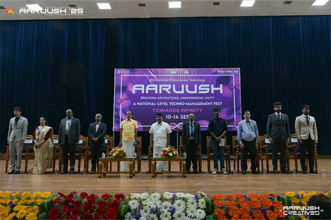 Dr. Sridhar Vembu urges technological self-reliance at SRMIST's 19th edition of Techno Management Fest Aaruush 2025