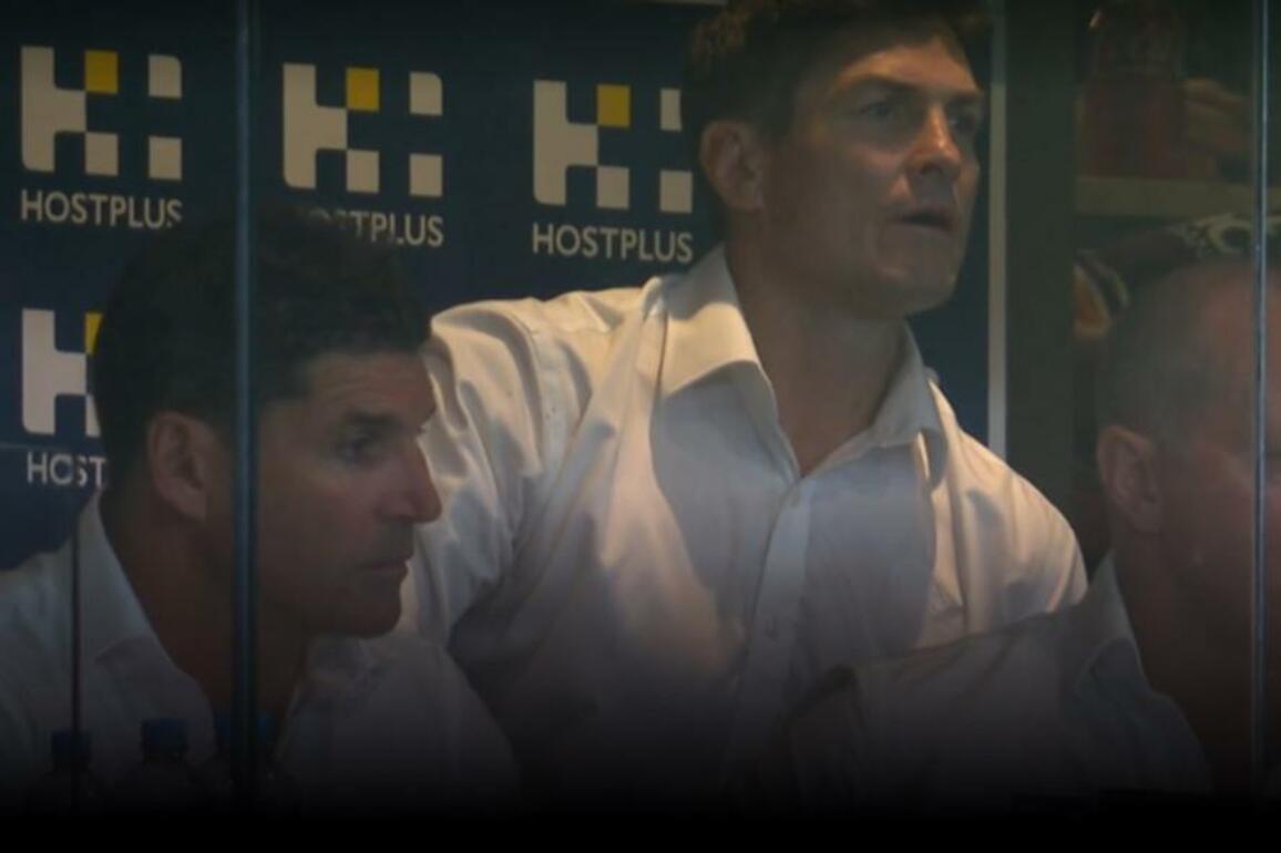 West Coast coach Andrew McQualter spotted in coaches box for Brisbane Broncos