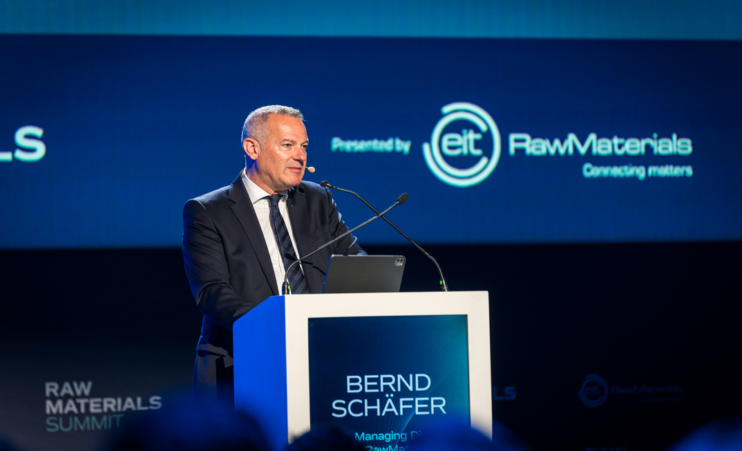 Bernd Schaefer, chief executive and managing director of EIT RawMaterials at the EIT RawMaterials Summit 2025 Opening Speech.