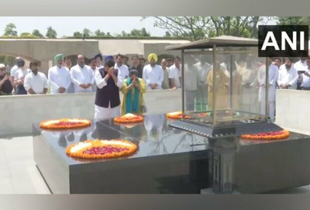 Sanjay Singh pays tribute to Mahatma Gandhi at Rajghat a day after being released from Tihar