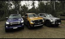  The Ford Ranger, Toyota HiLux and Isuzu D-MAX utes were popular in January sales figures. Photo: Ben White.