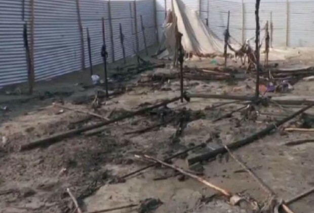 Prayagraj: Fire breaks out at empty camp in Sector 8 of Mahakumbh Mela area