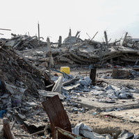 MIDEAST-GAZA-JABALIA-YELLOW LINE