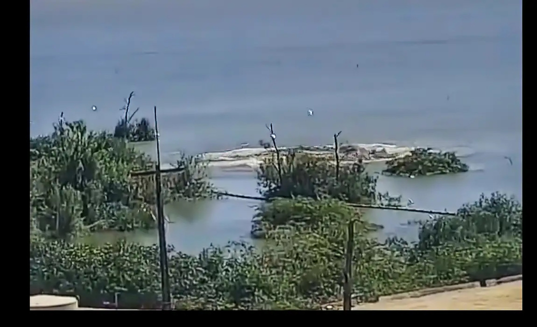 Mina da Braskem desabou sob lagoa em Maceió/Reprodução