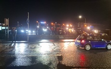 Farmers hand out flyers to public at protest outside Antrim Tesco