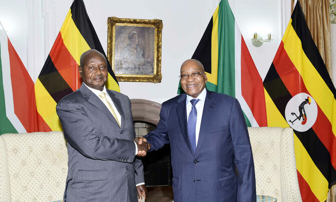 Presidents Museveni, Zuma meet in South Africa Presidents Museveni, Zuma meet in South Africa