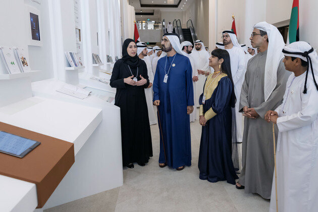 Mohammed bin Rashid visits UAE Statistics Mural
