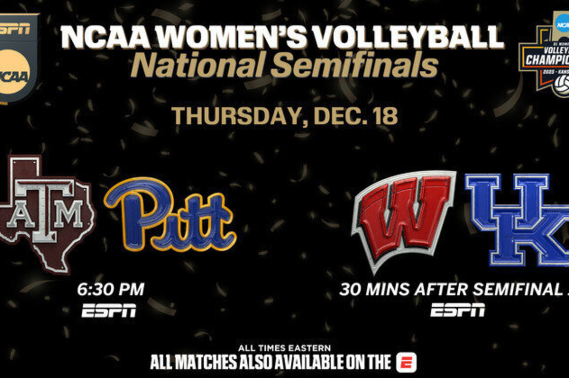 ESPN serves up NCAA Division I Women's Volleyball Semifinals and Championship, Dec. 18 & 21