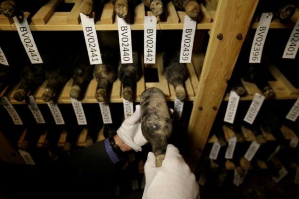 Cache of precious wine from Czech Republic’s Becov Castle on display