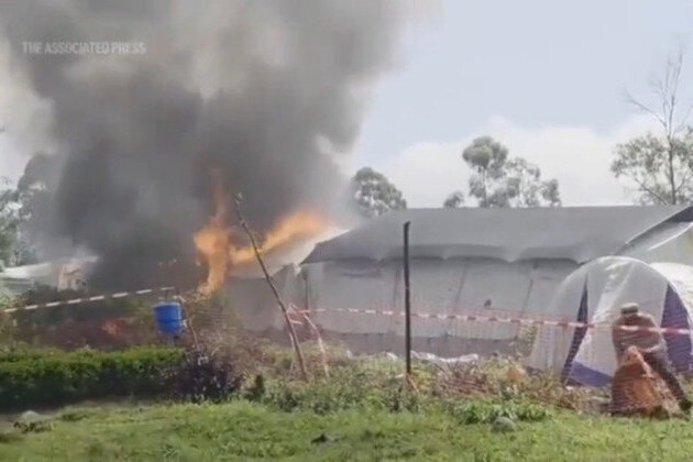 Protesters set Ebola treatment center ablaze 