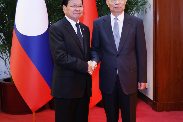 CHINA-BEIJING-ZHAO LEJI-LAOS-THONGLOUN-MEETING (CN)
