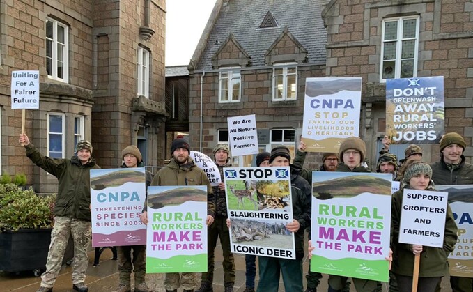 Farmers and rural workers gather in Ballater to say 'Enough is Enough' Credit: Grampian Moorland Group