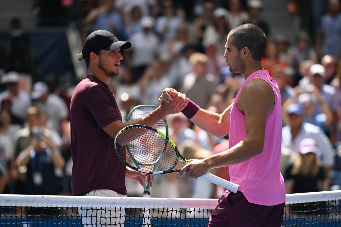 (SP)U.S.-NEW YORK-TENNIS-US OPEN-MEN'S SINGLES-ALCARAZ VS DARDERI