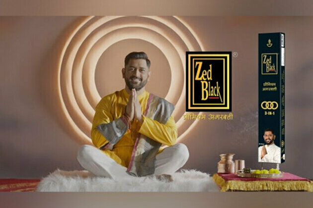 MS Dhoni seen in a Guruji Avatar in New Zed Black Agarbatti TVC