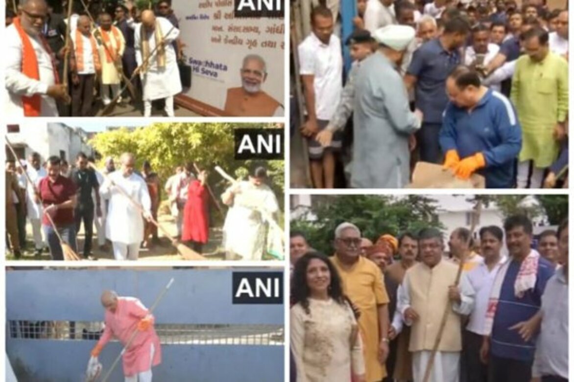 Amit Shah, Nadda take part in PM Modi's Swachhta Hi Sewa campaign