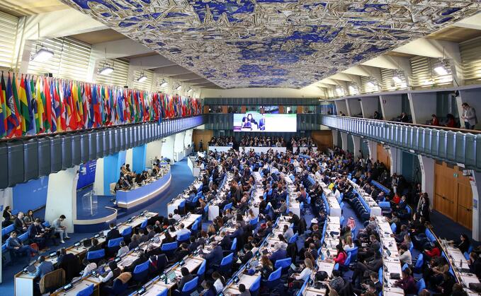 Opening plenary at resumed COP16 talks in Rome | Credit: IISD/ENB & Mike Muzurakis