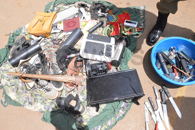 ome of the items that were recovered from some of the suspects houses hoto by dolf yoreka