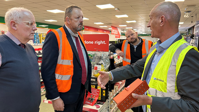 MP for Chesterfield visits Huws Gray Building Supplies