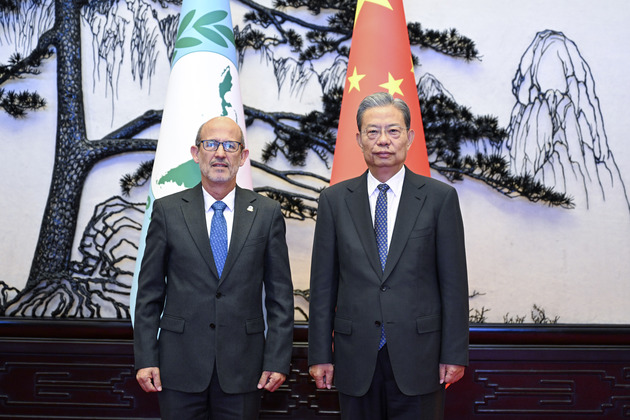 CHINA-BEIJING-ZHAO LEJI-PARLATINO PRESIDENT-MEETING (CN)
