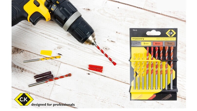 C.K Adds the Power of Colour to its New Masonry Drill Bit Set