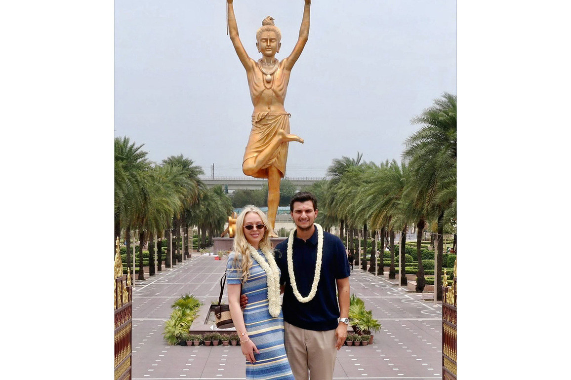 Tiffany Trump and her husband on India tour, visit Akshardham Temple in Delhi
