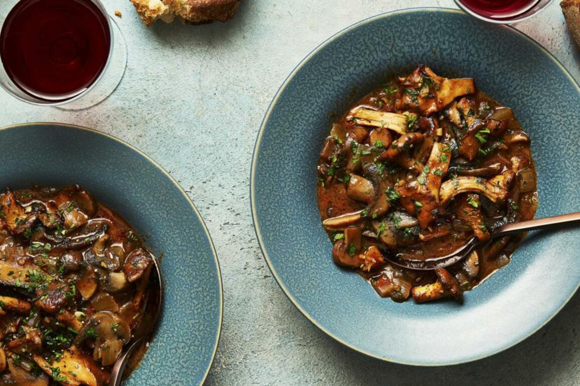 The New York Times recipe- Fresh and wild mushroom stew