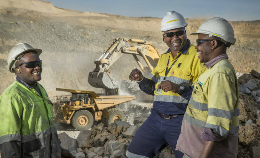 Mine africaine et travailleurs du secteur extractif