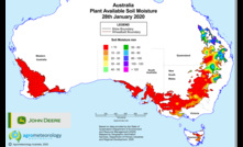 January 2020 plant available soil moisture