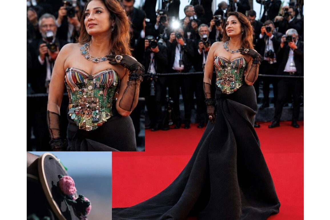 Dr Sonal Parihar from Jodhpur shines at Cannes 2026 with her Unique Ensemble created by used computer chips