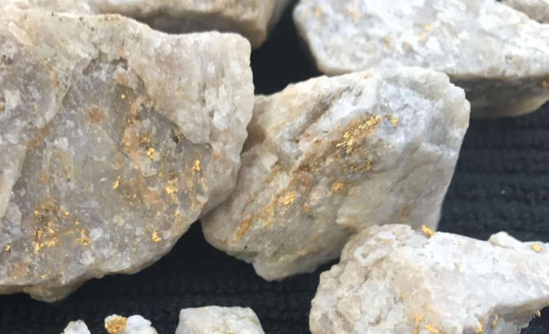 A Lady Ada gold-bearing rock sample.