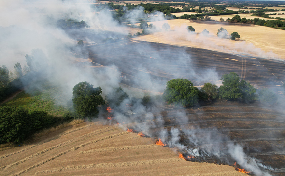 Huge wildfires in farm fields in Essex last year | Credit: iStock