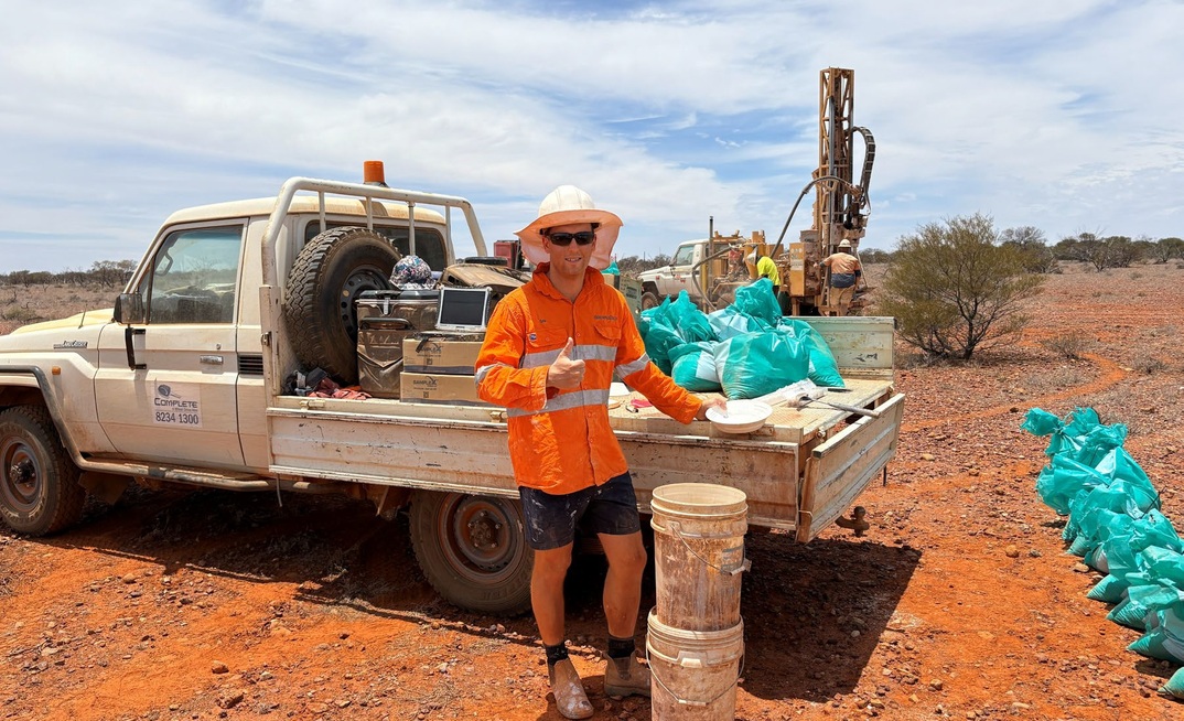 Petratherm geologist Sam Rasch at Rosewod