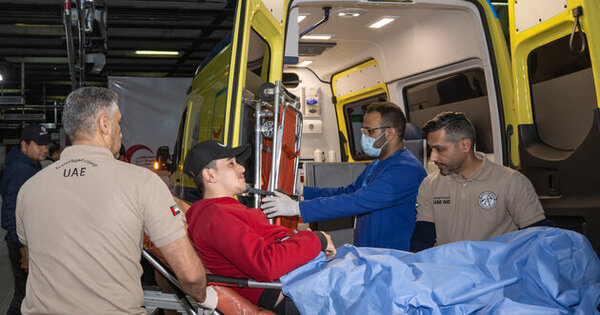 UAE Floating Hospital in Al Arish admits 10 new patients from Gaza