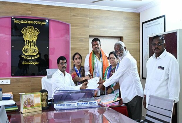 YSR Congress Party's Srinivasa Rao files nomination in Bheemunipatnam for Andhra Assembly election