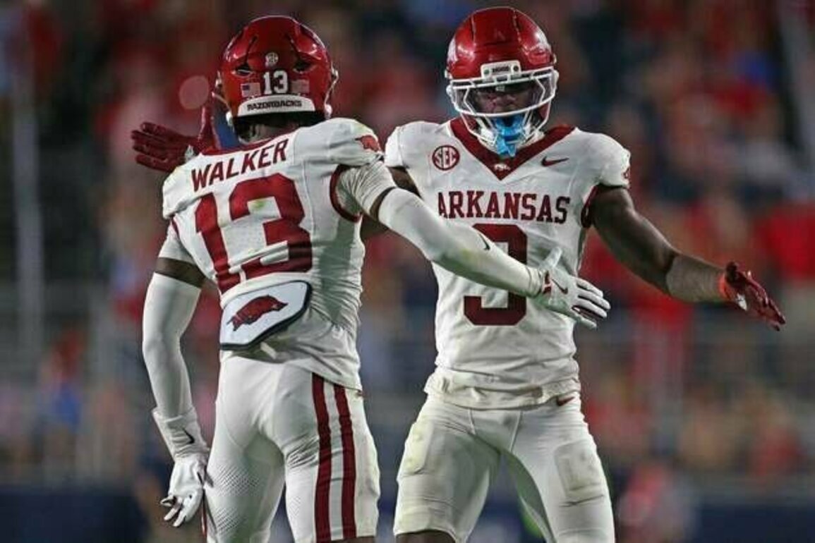 Arkansas CB Kani Walker exits on stretcher vs. Ole Miss