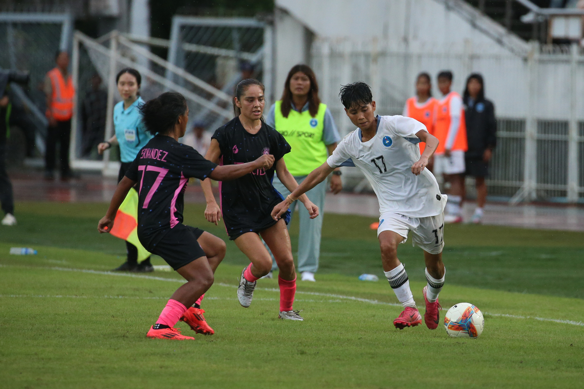 (SP)MYANMAR-YANGON-FOOTBALL-AFC WOMEN'S CHAMPIONS LEAGUE-PRELIMINARY-STALLION LAGUNA FC VS ISPE WFC