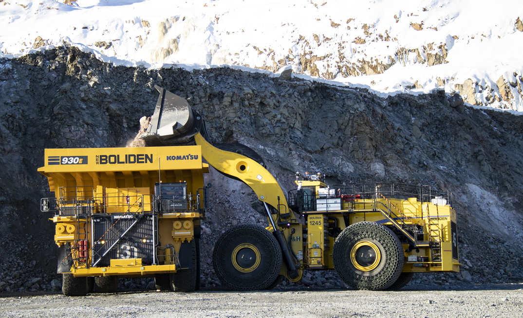 Mining truck loaded at Boliden's Aitik mine
