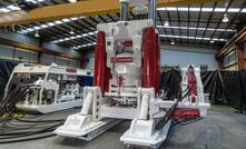 The TR3000 raise boring machine at Terratec’s workshop in Hobart, Tasmania