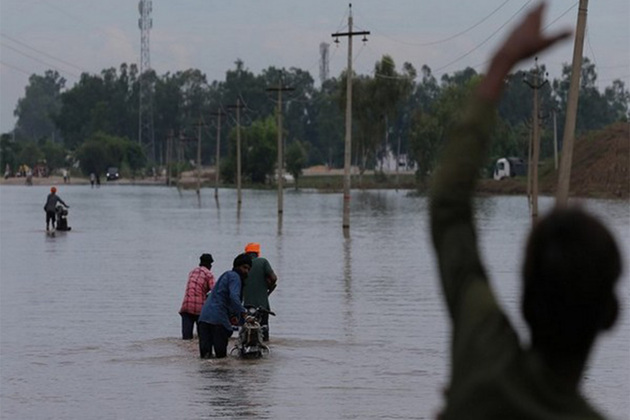 Harjot Singh Bains inspects relief operations in Tarapur, Kiratpur Sahib