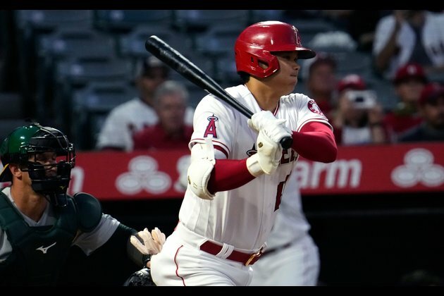 Athletics rally, edge Angels 5-4