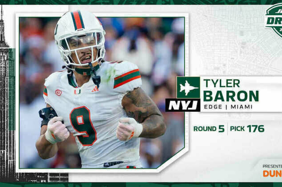Jets Select Edge Tyler Baron with Pick No. 176 in the 2025 NFL Draft
